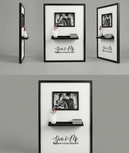 You & Me — Personalised Couple Photo Frame with Shelf