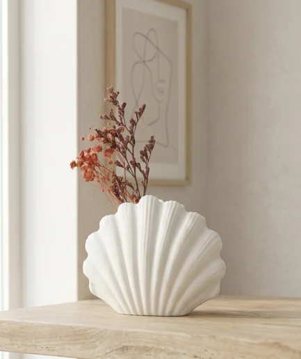 The Clamp Vase — Shell Shaped Sculptural Flower Vase